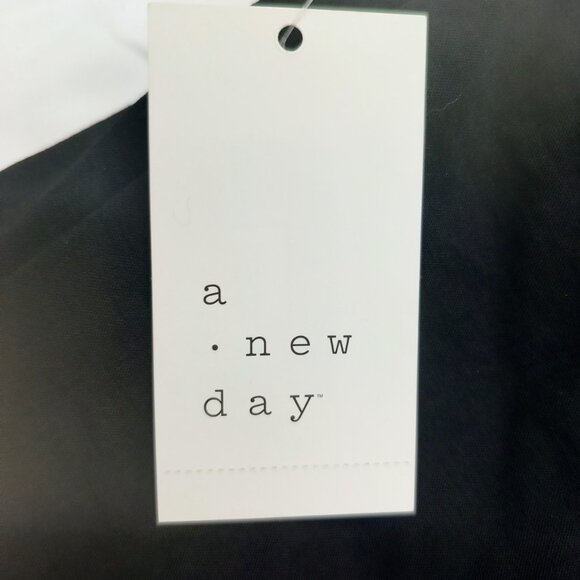 A New Day Women Straple Jumpsuit Black Size Medium Pleated Wide Leg Pull On - Picture 8 of 13